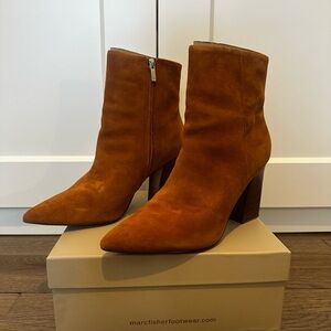 Marc Fisher Brown Heeled Bootie